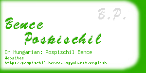 bence pospischil business card